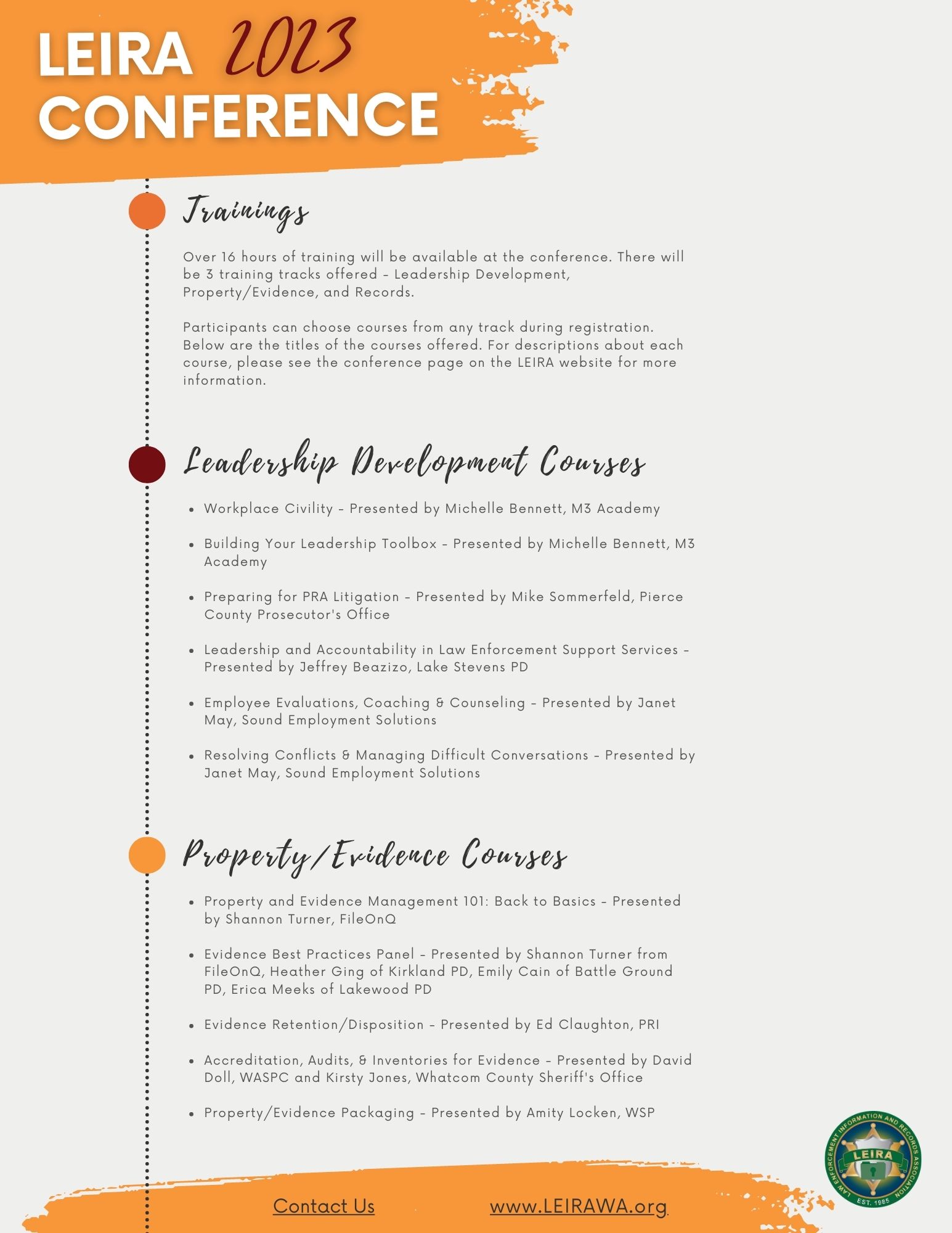 2023 LEIRA Conference Flyer Pg.2